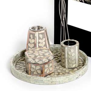 Nacre Incrustation Mubkhar Brûleur Bukhoor Brûleur Boîte D'encens Et Plateau Brûleur Bakhoor Arabe Pour Ramadan Eid Cadeaux - Product Image 2