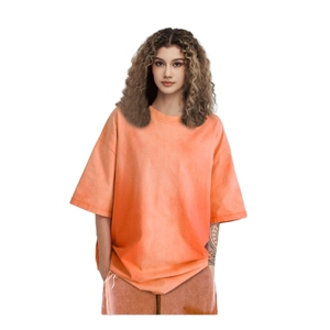 Heavyweight Cotton 270 Gsm Oversize Tshirt <b>Cropped</b> Boxy Tee Sun Faded Streetwear Vintage Acid Washed T-Shirts for <b>Men</b> - Product Image 3