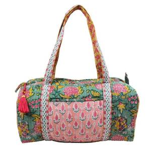 Bolsa de Viaje Deportiva de Lujo, Estilo Táctico, Acolchada, con Estampado Floral de Limón Verde Sorbete, Gran Capacidad, con Cierre - Product Image 2