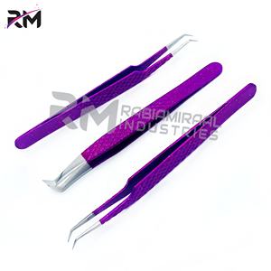 Ensemble de pinces à épiler en acier inoxydable de haute précision RMI pour les faux cils, maquilleur, greffe de cils, pinces à épiler spéciales - Product Image 5