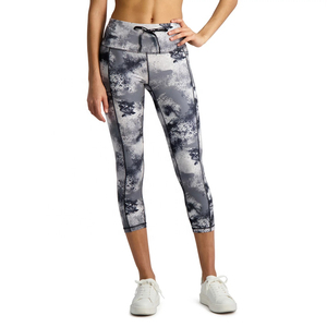 2026 Custom Manufacturer Women <b>Capri</b> <b>Leggings</b> With Pockets Custom Sublimation Printing <b>Capri</b> Pants Fitness Clothing OEM ODM - Product Image 5