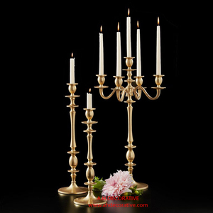 Embossed Design Candelabra for Wedding Centerpieces Decoration Antique Gold Floor Handmade <b>Candle</b> Stand for Christmas Decoration - Product Image 6