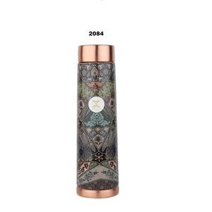 Antique <b>Copper</b> Water Bottle With Embossed Printed Water Bottle for Women & Use for Home Office & <b>Gifting</b> Pack - Product Image 1