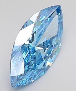 Marquise 2.14ct Fancy Vivid Blue VS1 Lab Grown Diamond Fabrication de bijoux CVD Diamond - Product Image 2