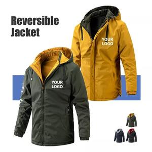 Men's Premium Quality Custom Design Reversible Windbreaker Jacket <b>Thick</b> <b>Winter</b> <b>Coat</b> Patchwork Varsity Style 100% Wool - Product Image 2