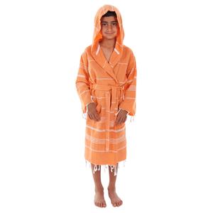 Basic Kids Bathrobes Beach <b>Towels</b> Customized <b>Hooded</b> Poncho Wholesale Custom Embroidery Logo Packaging 100% Cotton Pestemal - Product Image 1