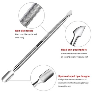 Pelador de cutículas, raspador, elimina esmalte de uñas de Gel, empujador de cutículas y cuchara, limpiador de uñas, 2 piezas de herramientas de manicura y pedicura - Product Image 5
