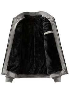2025 veste d'hiver en peluche pour hommes sur mesure toile de haute qualité col montant chaud Logo avant Service OEM - Product Image 6