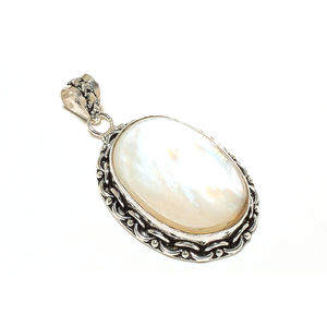 Dainty naturel nacre 925 pendentif en argent Sterling collier pendentif coquille d'ormeau femme cadeau ses bijoux en argent faits à la main - Product Image 6