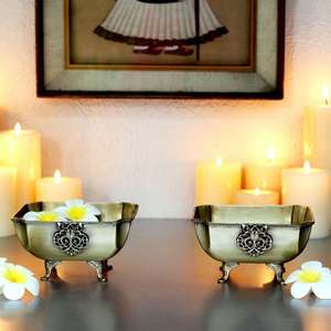 Bols en cuivre martelé professionnels avec plateau pour snack ménages article organisation de la maison cuisine salon hôtel restaurant - Product Image 4