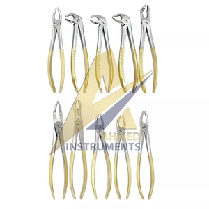 Lot de 10 pinces d'extraction dentaire Instruments chirurgicaux plaqués or par SUAVE SURGICAL INSTRUMENTS - Product Image 6