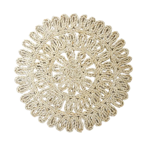 Manteles individuales tejidos de algas marinas hechos a mano al por mayor para mesa de comedor, juego de 6 con servilleteros de Vietnam - Product Image 1