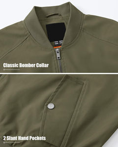 แจ็คเก็ตกันลมแบบมีปกตั้ง แขนยาว ผ้าแคนวาส คุณภาพพรีเมียม สำหรับผู้ชาย สไตล์รีสอร์ท แบบกลับด้านได้ ผลิตตามสั่ง ขายส่ง - Product Image 3