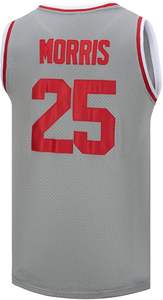 Camiseta de baloncesto personalizada transpirable de secado rápido #25 Camiseta de baloncesto Bayside gris Camiseta de baloncesto de la S-XXXL hecha en Pakistán - Product Image 2