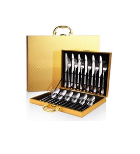 Juego de cubiertos de diseño moderno más vendido, juego de cubiertos de alta calidad con caja, cubiertos para decoración del hogar, juego de cubiertos de mesa - Product Image 1