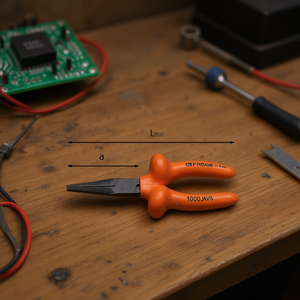 Pince à bec plat extra-longue USAG avec mâchoires droites 1000V - pour espaces restreints - Product Image 3