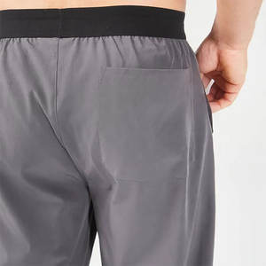 Vente en gros de pantalons pour hommes personnalisés avec cordon de serrage pantalons de survêtement baggy à jambes droites pantalons de survêtement confortables en coton uni avec logo vierge pour la salle de sport - Product Image 4
