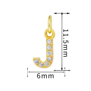 Смешанные маленькие шармы с 26 буквами для изготовления ювелирных изделий медные позолоченные подвески с алфавитом ожерелье браслет Рок Аксессуары