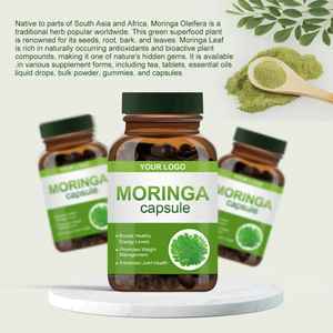 OEM/ODM Extrait de feuilles de Moringa 100% biologique Capsules végétaliennes 500mg Complément alimentaire à base de plantes naturel pour l'énergie et l'immunité pour hommes et femmes - Product Image 4