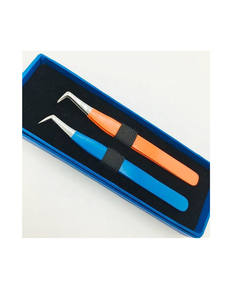 Juego de pinzas para pestañas al por mayor, las pinzas para pestañas más vendidas, acero inoxidable de alta calidad, Etiqueta Privada, buen precio - Product Image 6