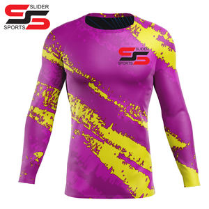 Unisex <b>Long</b> <b>Sleeve</b> <b>Compression</b> <b>Shirt</b> Sublimation Printed 100% Polyester BJJ Top Breathable Quick Dry Sports Baselayer Rash Guard - Product Image 4