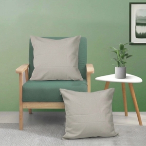 100% Cotton <b>Canvas</b> Cushion <b>Cover</b> Dark Gray Heavy Duty Decorative Sofa Pillow Case Eco Friendly - Product Image 2