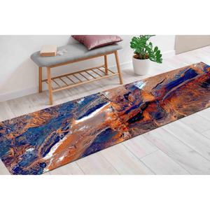 Navy Blue Rug, <b>Runner</b> Rug, Printed Rug for Bedroom, Front <b>Door</b>,Chenille Rug - Product Image 1