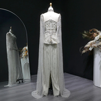 Robes de soirée sirène fines en cristal et perles argentées uniques Jancember LSZ531 pour les fêtes