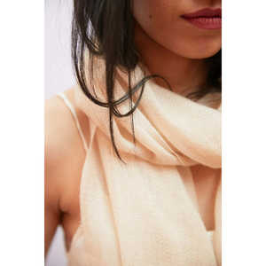 Bufanda de Pashmina Color Marfil Natural, Transpirable, con Estampado Floral, Diseño Jacquard Largo para Otoño e Invierno, Hecha de Poliéster - Product Image 2