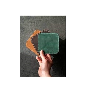 Posavasos de cuero Uso de artículos de mesa Fabricante indio 100% Mesa de posavasos de cuero de la mejor calidad hecha a mano Venta directa de fábrica - Product Image 6