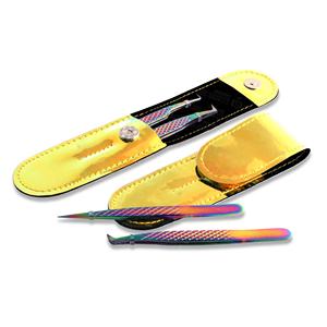 Herramientas para Extensión de Pestañas, Proveedor de Productos de Belleza de Marca Privada OEM, Juego de Pinzas para Pestañas de Alta Precisión, Empaque de Bolsa de Cuero de Lujo - Product Image 4