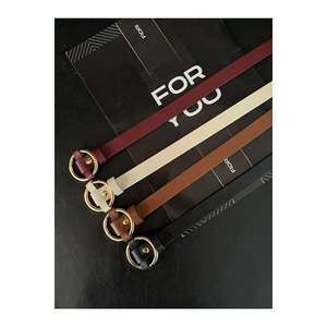 4-Piece Women's <b>Belt</b> Set: <b>Trouser</b> <b>Belt</b>, Jacket <b>Belt</b>, Dress <b>Belt</b>, Shirt <b>Belt</b> - Black-Tan-Beige-Burgundy - Product Image 3