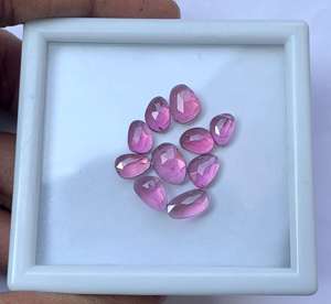 Lote de Piedras Preciosas de Rodolita 100% Natural, Forma Libre, Facetadas en un Lado, Piedras Preciosas Semipreciosas de Granate a la Venta - Product Image 2