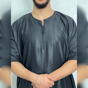 Thobe marocain de qualité supérieure XXL pour hommes, style numérique, Abaya ample en polyester fait à la main, robe anti-rides, nouvelle collection musulmane traditionnelle - Product Image 1