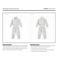Ensemble 2-en-1 personnalisé pour femme, style streetwear, comprenant un sweat à capuche et un pantalon de survêtement évasé, épais, écologique, imprimé uni, style Y2K, pour l'hiver