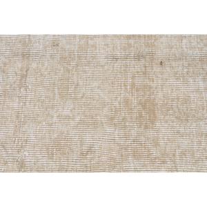 พรมตุรกีวินเทจ ขนาด 7.3x10.8 ฟุต (222x330 ซม.) พรมขนสัตว์ลายดอกไม้สีเบจ - Product Image 5