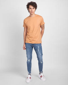 Camiseta de moda de color sólido liso, colores y tamaños personalizables, suministro directo de fábrica, cómodas camisetas de algodón Pima duraderas - Product Image 4