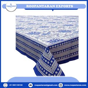 ผ้าปูโต๊ะทรงสี่เหลี่ยมผืนผ้าทำจากผ้าฝ้าย100% พิมพ์ลายดอกไม้สวยงามผ้าคลุมโต๊ะเป็นมิตรต่อสิ่งแวดล้อม - Product Image 6