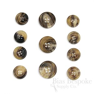 Boutons en corne de buffle naturels et durables, finition polie, pour chemises, vestes, projets créatifs, mode écologique - Product Image 6