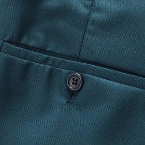 Ensemble de costume de cérémonie pour homme, respirant, anti-rides, coupe ajustée, double boutonnage, blazer, pantalon formel, fermeture éclair, HI - Product Image 4