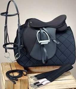 English <b>Saddle</b> Set High Quality Best Leather English Jumping <b>Saddle</b> Set - Product Image 3