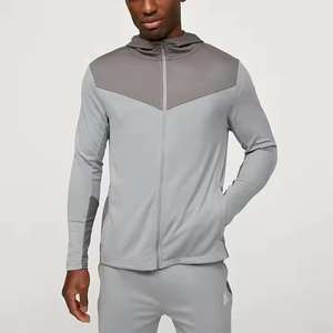 Chándales con logotipo de diseño reflectante personalizado 4 Way Stretch Wind Breaker Active Wear Chándal para hombre Traje atlético para hombres - Product Image 5