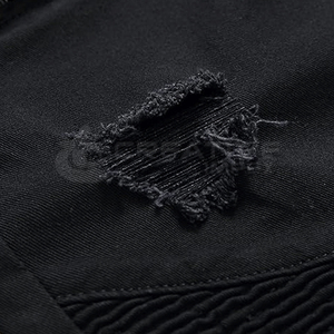 กางเกงขาสั้นผ้ายีนส์สำหรับผู้ชายปรับแต่งได้ปรับแต่งได้กางเกงเอวกลางแบบลำลองแห้งเร็วแบบมีเชือกรูดสไตล์กางเกงยีนส์ซักขาดๆ - Product Image 5