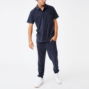 Premium <b>Men's</b> <b>Sleeveless</b> for <b>Tshirt</b> Pocket Soft Touch Good Quality Terry Towelling Solid Corduroy Fabric 200g Comfortable Fit - Product Image 2