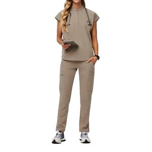 Uniformes médicaux personnalisés unisexes en rayonne tissée, style jogger, imprimés, pour infirmières et médecins, avec détection d'aiguilles sur toile, 2026 - Product Image 1