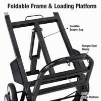 Chariot à main pliable GY en alliage d'aluminium, portable, antichoc, pour monter les escaliers, avec 6 roues omnidirectionnelles en PU