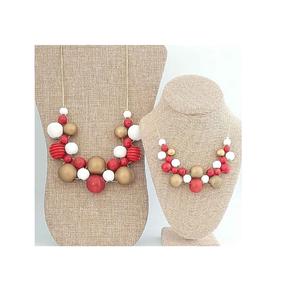 Collier en bois de style américain moderne Meilleures ventes de perles en bois réfléchies Perles rondes en bois - Product Image 3