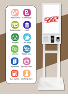 Sinmar 21.5 24 27 32 pouces écran tactile kiosque android windows écran tactile kiosque de paiement pos commande moniteur avec caméra imprimante