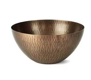 Cuencos creativos de lujo martillados de aluminio plateado pulido, decoración elegante de artículos de comedor, cuenco para servidor de alimentos a la venta - Product Image 6