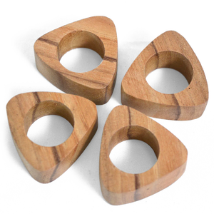 Porte-ronds de serviette Vaisselle Porte-ronds de serviette en bois personnalisé pour mariage Design unique en bois - Product Image 1